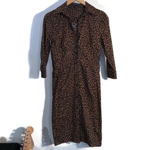 Vintage Express Cheetah Leopard Animal Print Dress